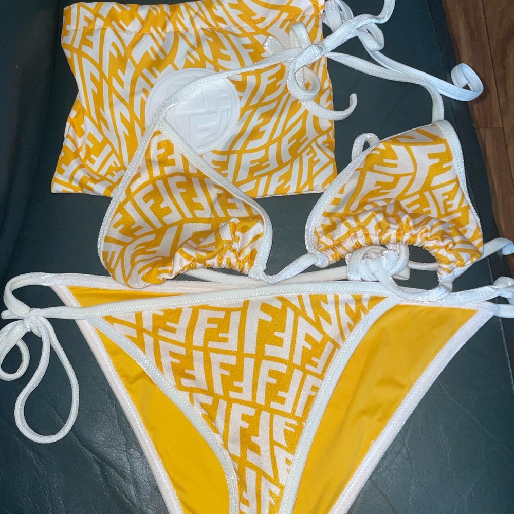 Authentic Fendi Yellow Bathing Suit Size 44 (US 8)